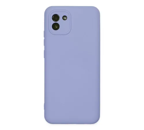Samsung Galaxy A03 Kılıf Nano içi Kadife Silikon - Lila