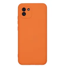 Samsung Galaxy A03 Kılıf Nano içi Kadife Silikon - Turuncu