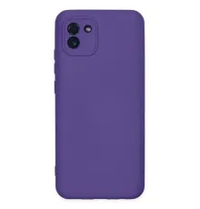 Samsung Galaxy A03 Kılıf Nano içi Kadife Silikon - Mor