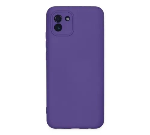 Samsung Galaxy A03 Kılıf Nano içi Kadife Silikon - Mor