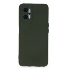 Realme 9i 4G Kılıf Nano içi Kadife Silikon - Koyu Yeşil