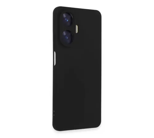 Realme C55 Kılıf Nano içi Kadife Silikon - Siyah
