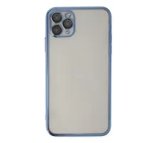 Apple iPhone 11 Pro Kılıf Lensli Silikon - Açık Mavi