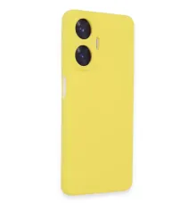 Realme C55 Kılıf Nano içi Kadife Silikon - Sarı