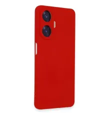 Realme C55 Kılıf Nano içi Kadife Silikon - Kırmızı
