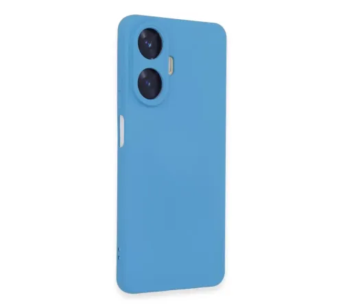 Realme C55 Kılıf Nano içi Kadife Silikon - Mavi