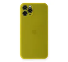 Apple iPhone 11 Pro Kılıf PP Ultra İnce Kapak - Sarı