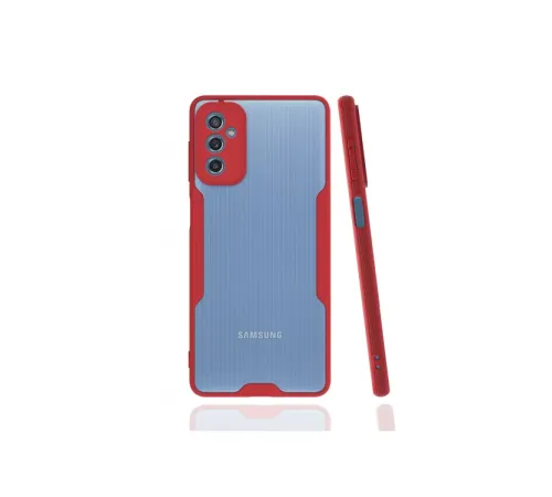 Samsung Galaxy M52 5G Kılıf Platin Silikon - Kırmızı