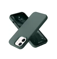 Apple iPhone 12 Kılıf Nano içi Kadife Silikon - Koyu Yeşil