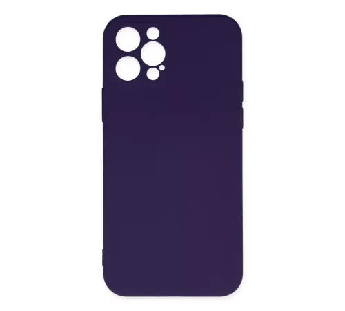Apple iPhone 12 Pro Max Kılıf Nano içi Kadife Silikon - Mor