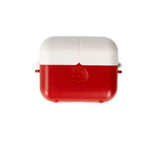 Apple Airpods 3 (3.nesil) Basmalı Kılıf - Kırmızı-Beyaz
