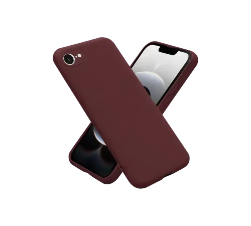 Apple iPhone 16E Kılıf First Silikon - Bordo