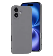 Apple iPhone 16 Plus Kılıf First Silikon - Gri