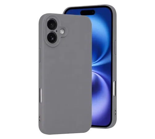 Apple iPhone 16 Plus Kılıf First Silikon - Gri