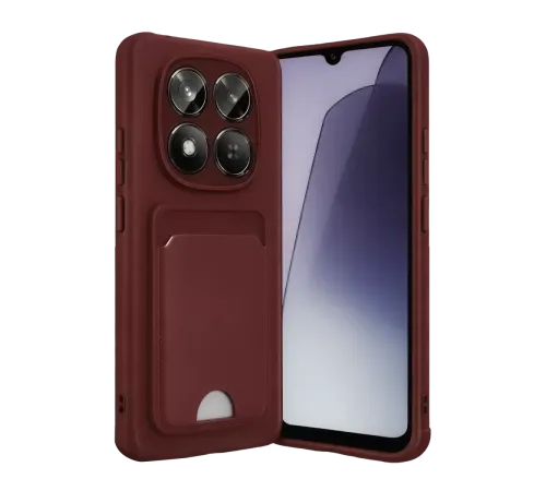 Redmi Note 15 Pro 4G Kelvin Kartvizitli Silikon - Bordo