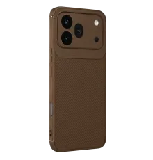 Huawei Honor 600 Pro Auto Focus Karbon Kapak - Kahverengi