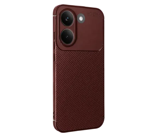Poco X8 Pro Auto Focus Karbon Kapak - Bordo