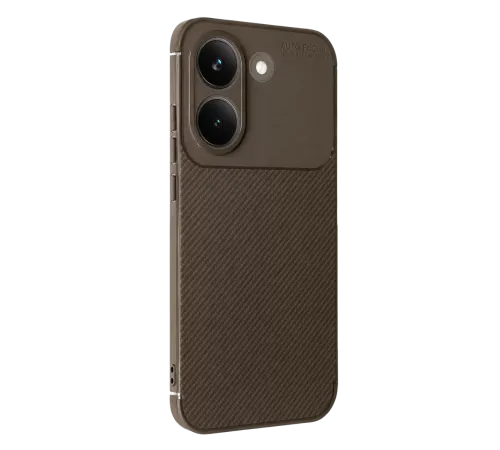 Poco X8 Pro Auto Focus Karbon Kapak - Kahverengi