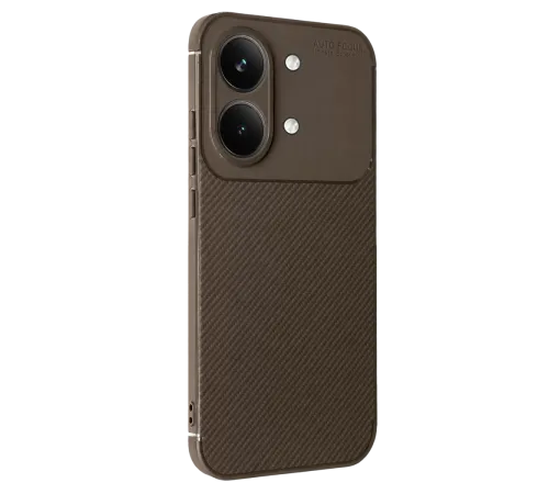 Poco X8 Pro Max Auto Focus Karbon Kapak - Kahverengi