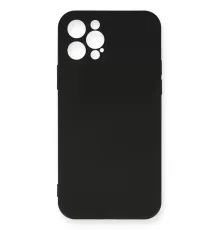 Apple iPhone 12 Pro Max Kılıf Nano içi Kadife Silikon - Siyah