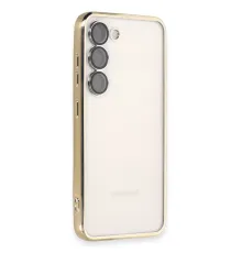 Samsung S24 Kılıf Lensli Silikon - Gold