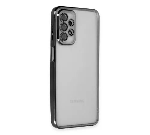 Samsung A23 4G Kılıf Lensli Silikon - Siyah