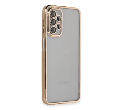 Samsung A23 4G Kılıf Lensli Silikon - Gold