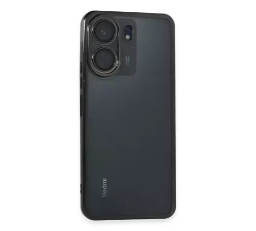 Redmi 13C Kılıf Lensli Silikon - Siyah