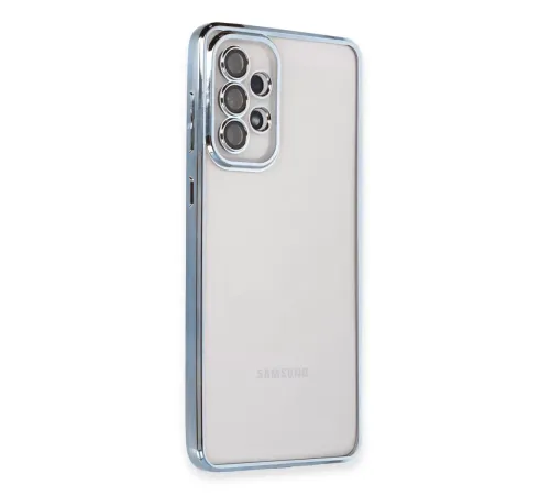 Samsung A53 5G Kılıf Lensli Silikon - Açık Mavi