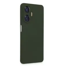 Realme C55 Kılıf Nano içi Kadife Silikon - Koyu Yeşil