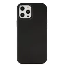 Apple iPhone 12 Pro Max Kılıf Asya Deri Silikon - Siyah