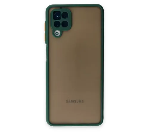 Samsung A12 Kılıf Montreal Silikon Kapak - Yeşil