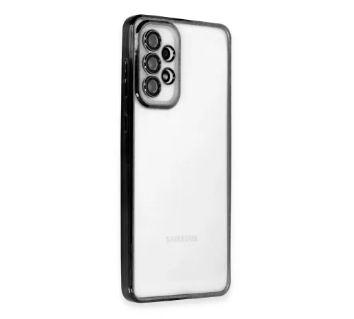 Samsung A73 5G Kılıf Lensli Silikon - Siyah