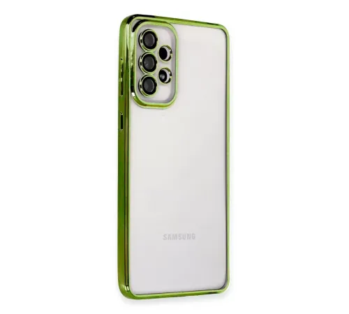 Samsung A73 5G Kılıf Lensli Silikon - Yeşil