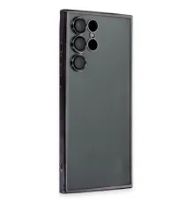 Samsung S22 Ultra Kılıf Lensli Silikon - Siyah