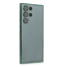Samsung S22 Ultra Kılıf Lensli Silikon - Yeşil