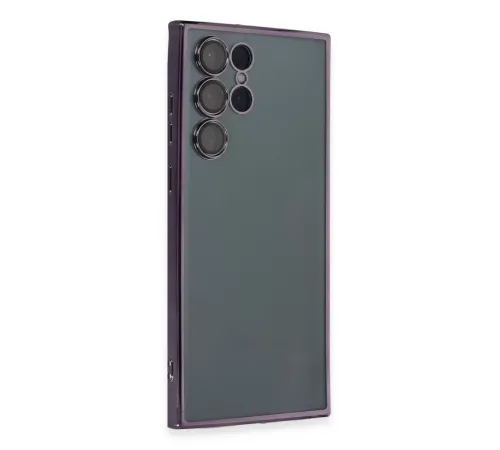 Samsung S22 Ultra Kılıf Lensli Silikon - Mor
