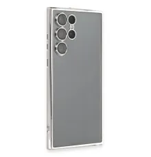 Samsung S22 Ultra Kılıf Lensli Silikon - Gümüş