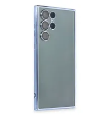 Samsung S22 Ultra Kılıf Lensli Silikon - Açık Mavi