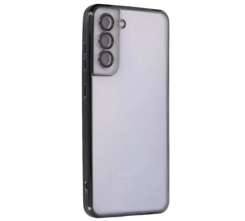 Samsung S21 FE Kılıf Lensli Silikon - Siyah