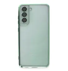 Samsung S21 FE Kılıf Lensli Silikon - Yeşil