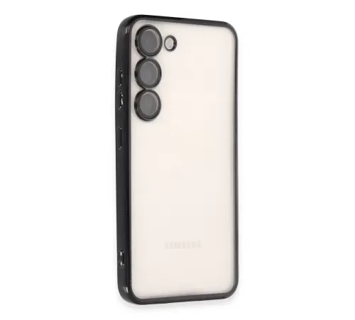 Samsung S23 Kılıf Lensli Silikon - Siyah