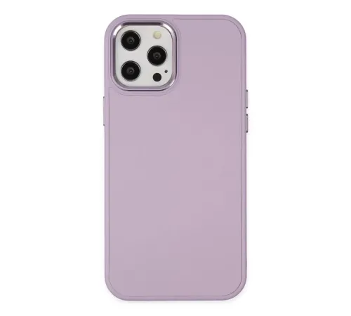 Apple iPhone 12 Pro Max Kılıf Asya Deri Silikon - Lila