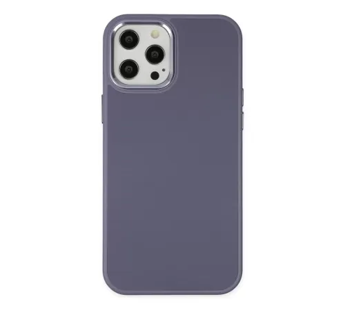 Apple iPhone 12 Pro Max Kılıf Asya Deri Silikon - Mor