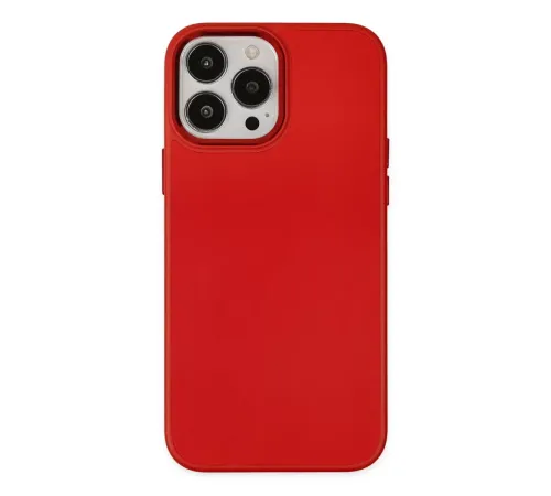 Apple iPhone 13 Pro Max Kılıf Asya Deri Silikon - Kırmızı