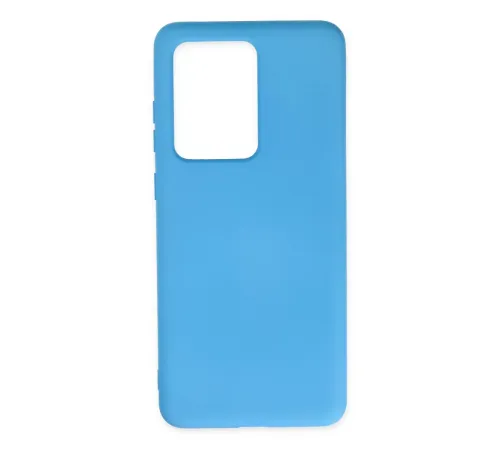 Samsung S20 Ultra Kılıf Nano içi Kadife Silikon - Mavi