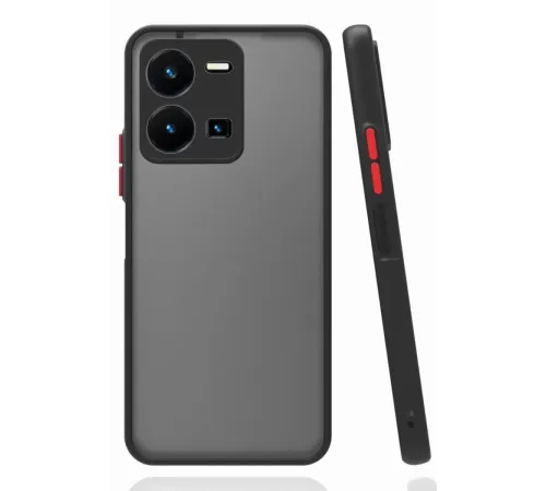 Vivo Y22S Kılıf Montreal Silikon Kapak - Siyah