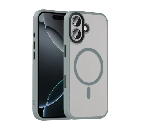 Apple iPhone 16 Megane Magsafe Kapak - Titan Gri