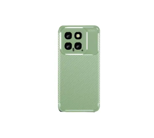 Mi 14T Kılıf Auto Focus Karbon Kapak - Su Yeşili