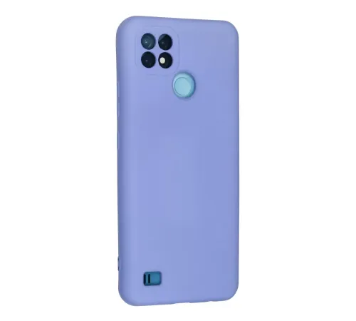 Realme C21 Kılıf Nano içi Kadife Silikon - Lila
